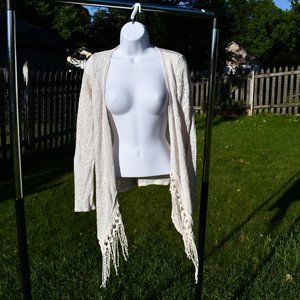 Women's Cream Loosely Knitted Cardigan